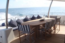 Yacht Devocean -  Aft Deck Dining